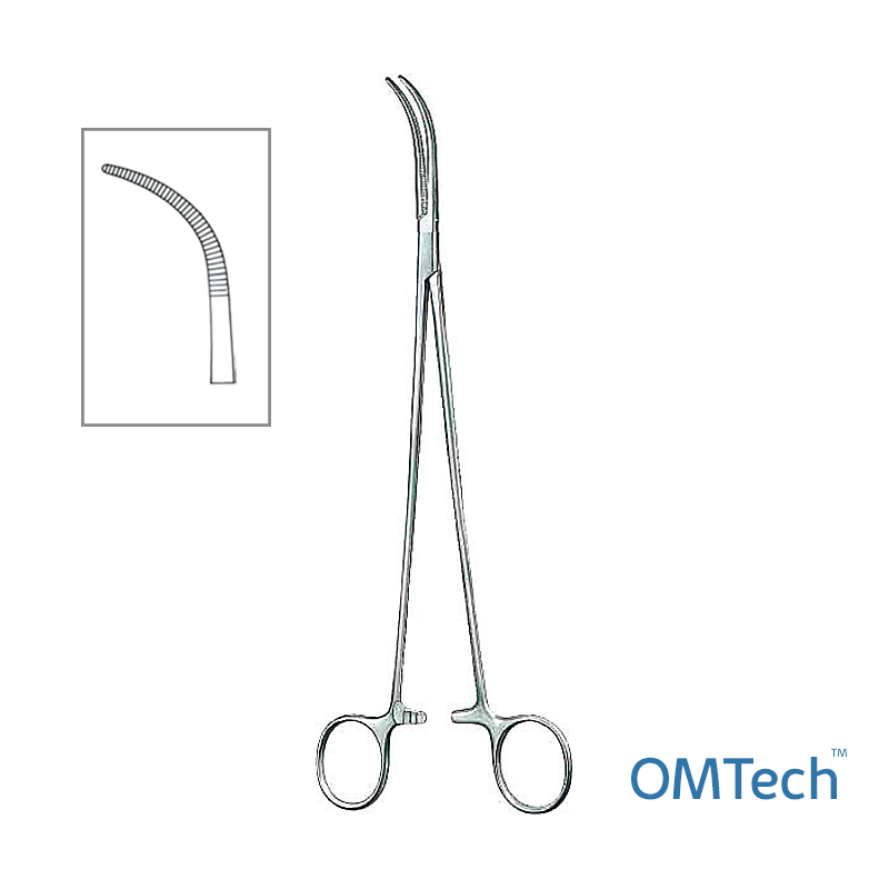 Затискач хірургічний за Overholt (Оверхольт), вигнутий, довжина 20,5 см INSIDEMED